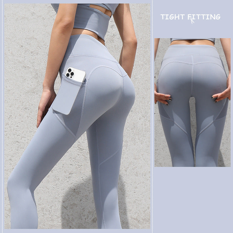 Leggings With Pockets High Waist Pants Fitness