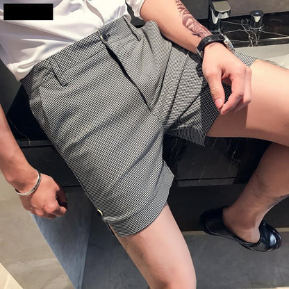 Men's Fashion Check Shorts