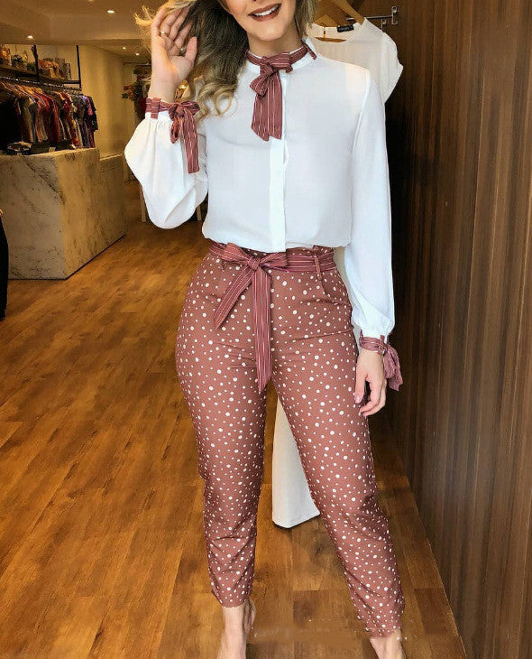 Women's White Shirt Trousers