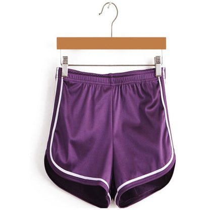 Women's Glossy Elastic High Waist Shorts