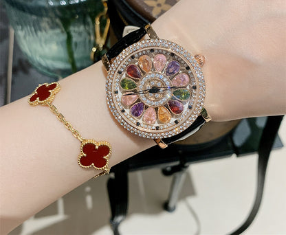 Women's Diamond Luxury Rainbow Watch