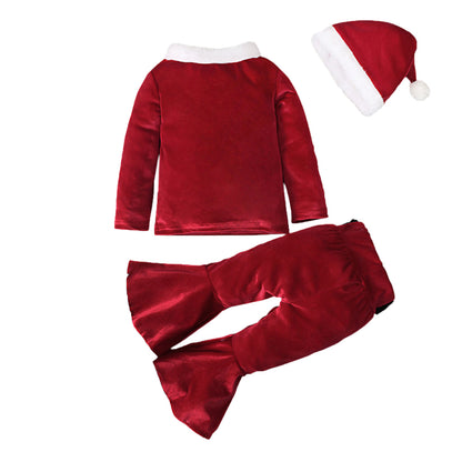 Christmas Long-sleeved Three-piece Children's Clothing