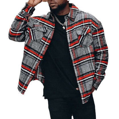 Men's Fashion Plaid Jacket