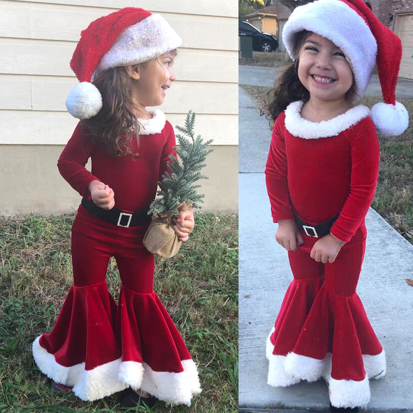 Christmas Long-sleeved Three-piece Children's Clothing