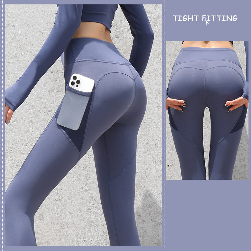 Leggings With Pockets High Waist Pants Fitness