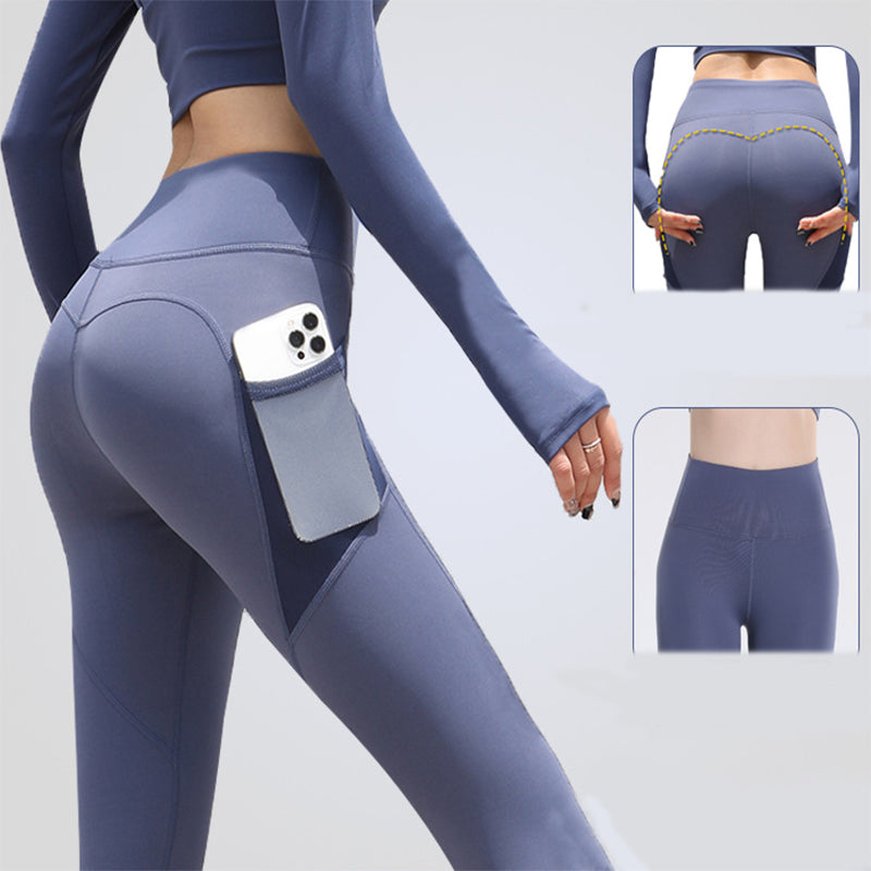 Leggings With Pockets High Waist Pants Fitness