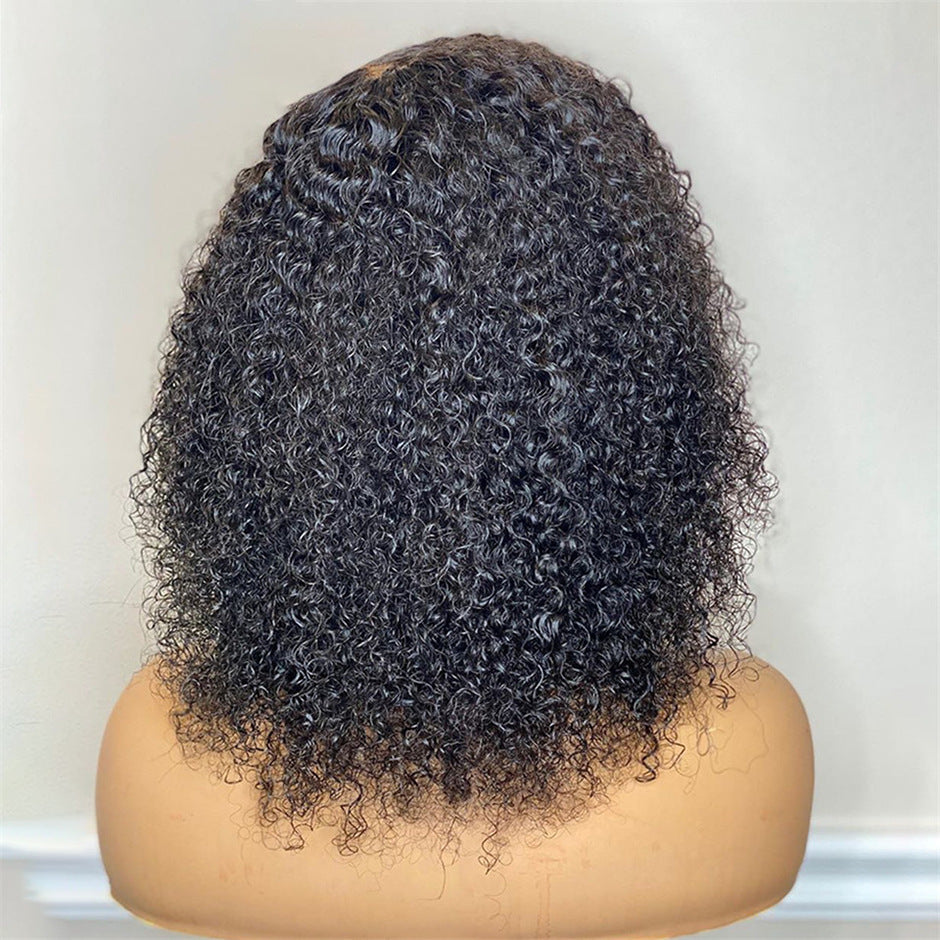 Kinky Curly Short  Lace Front Human Hair Wig