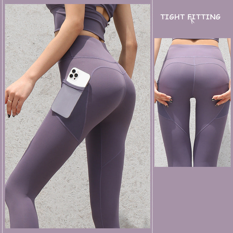 Leggings With Pockets High Waist Pants Fitness