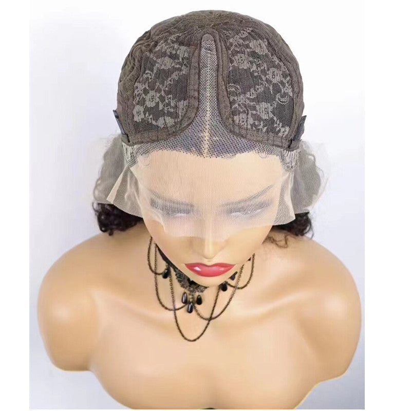 Kinky Curly Short  Lace Front Human Hair Wig