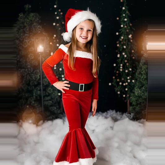 Christmas Long-sleeved Three-piece Children's Clothing