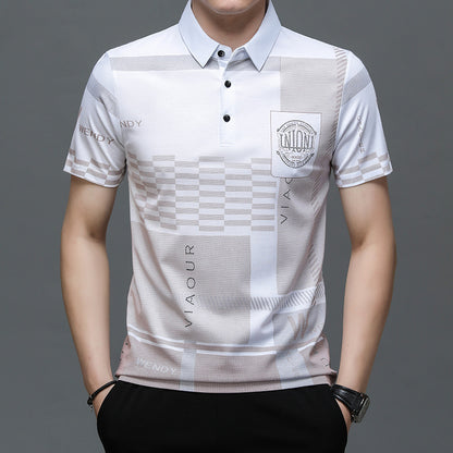 Ice Mercerized Cotton Short Sleeve Men's