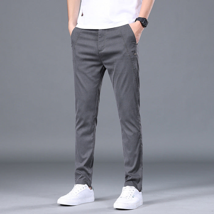 Men's Tencel Straight  Skinny Pants