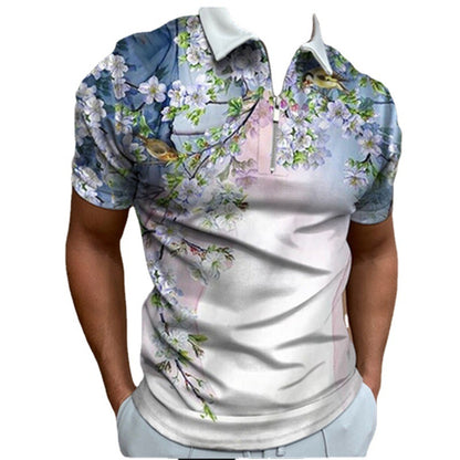 Men's Fashion Shirt T-shirt Zip