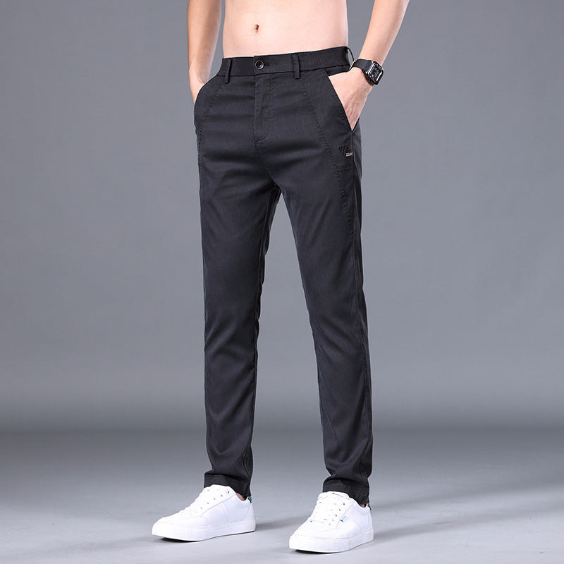 Men's Tencel Straight  Skinny Pants