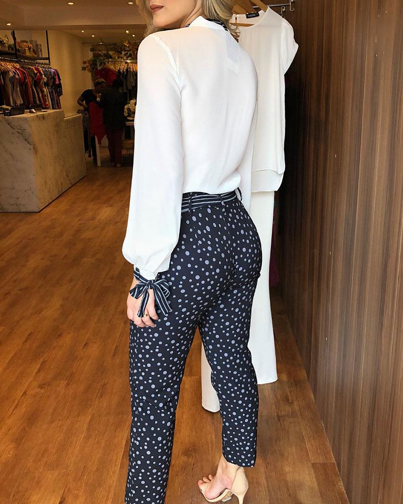 Women's White Shirt Trousers