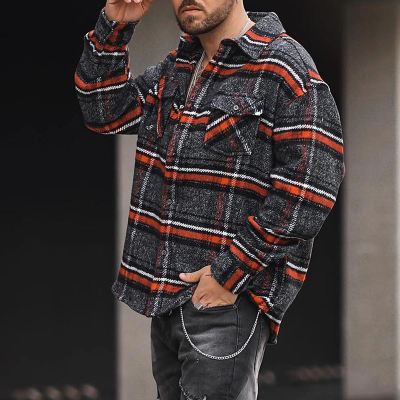 Men's Fashion Plaid Jacket